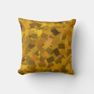 Almofada Padrão de Abstrato do Cubismo Verde Amarelo