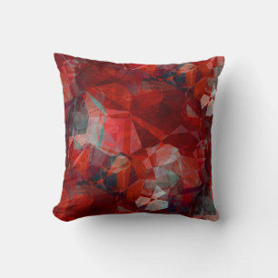 Almofada Padrão de Abstrato preto e Cinza vermelho