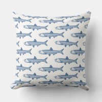Padrão de Anchova - Shibori Azul no Branco