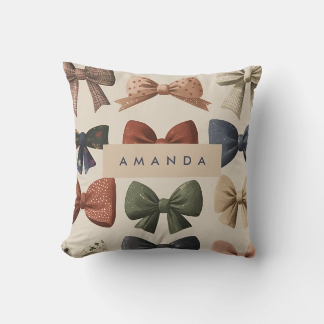 Almofada Padrão de Arco de Imagem Personalizada do Monogram (Frente)