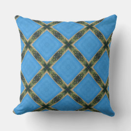 Almofada padrão de arte verde azul digital