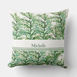 Almofada Padrão de árvore artístico personalizado pintado à