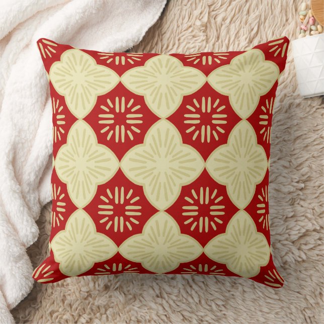 Almofada Padrão de azulejo vermelho (Cobertor)