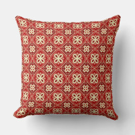 Almofada Padrão de azulejo vermelho