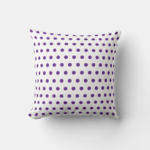 Padrão de Bolinhas Roxo Lavanda em Branco