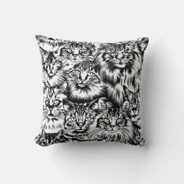 Almofada Padrão de Cabeça de Cat