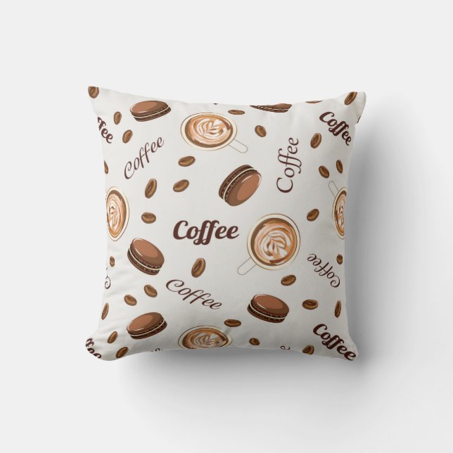 Almofada Padrão de café (Frente)