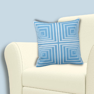 Almofada Padrão de Caixa Azul Aninhado na moda