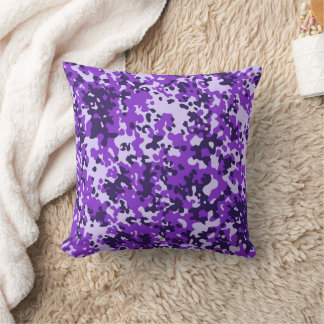 Almofada padrão de camuflagem 6 roxo