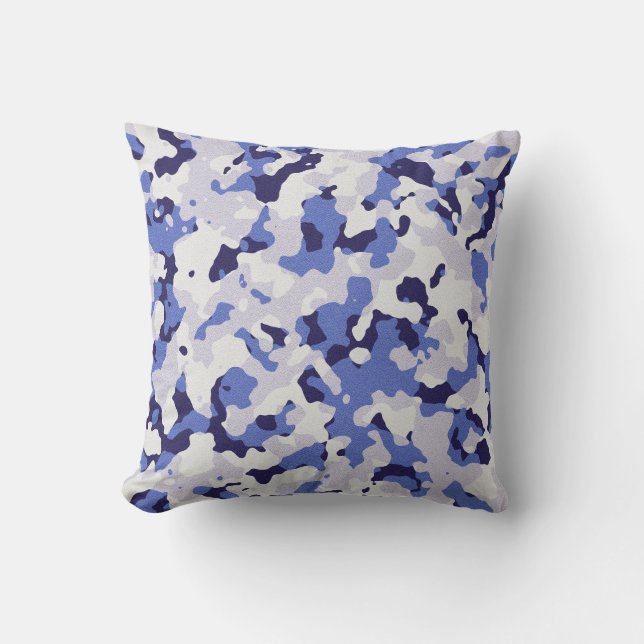 Almofada Padrão de camuflagem azul (Frente)
