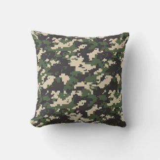 Almofada Padrão de Camuflagem Digital Verde