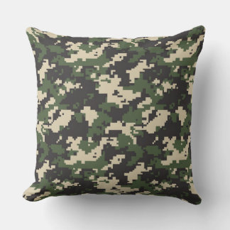 Almofada Padrão de Camuflagem Digital Verde