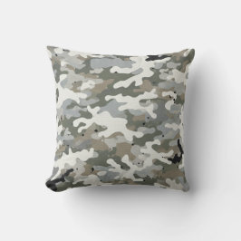 Almofada Padrão de Camuflagem Militar de Inverno