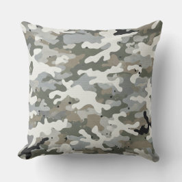 Almofada Padrão de Camuflagem Militar de Inverno