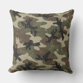 Almofada Padrão de Camuflagem Militar Retro