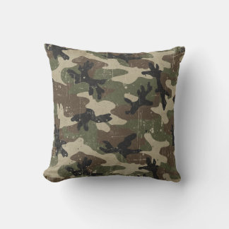 Almofada Padrão de Camuflagem Militar Retro