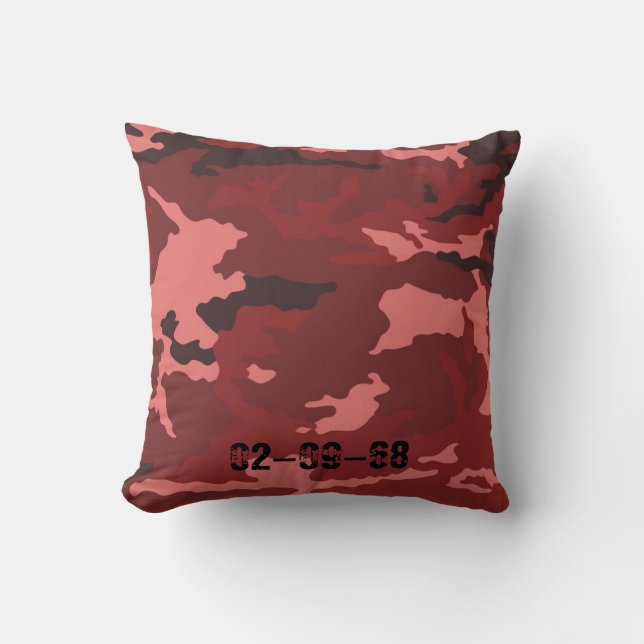 Almofada Padrão de camuflagem vermelha (Frente)