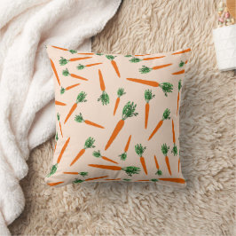 Almofada Padrão de Cenoura Laranja