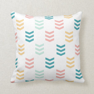 Almofada Padrão de Chevron Pastel