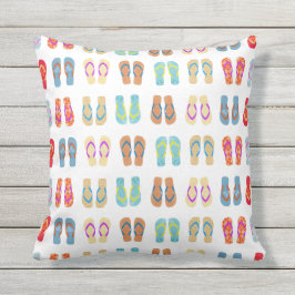 Almofada Padrão de Chinelos de praia costeira