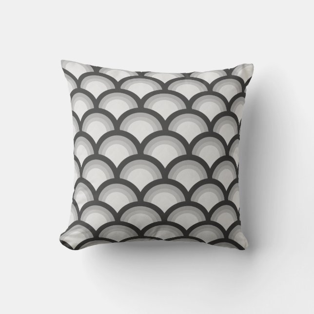 Almofada Padrão de Círculo Seamless Elegante (Frente)