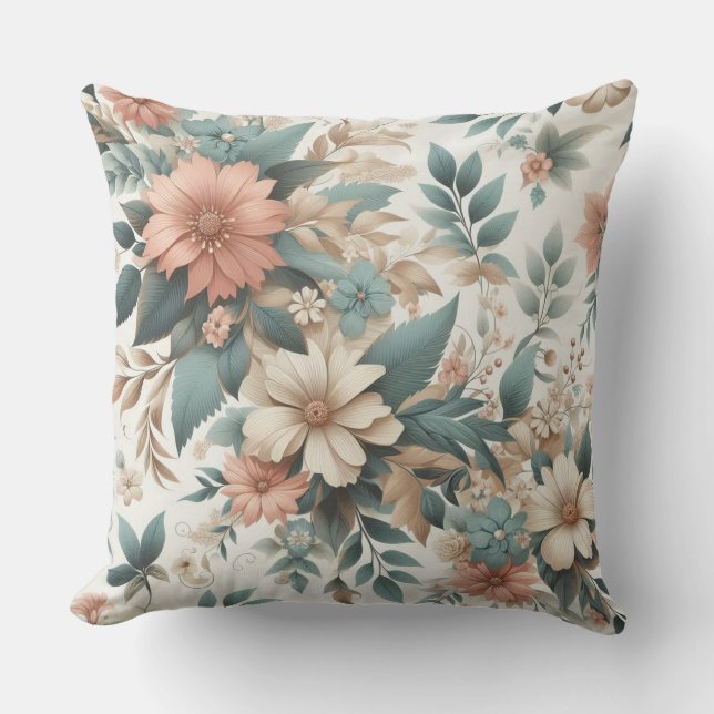 Almofada Padrão de colheita de pêssego flexível design (Frente)