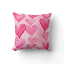 Padrão de coração bonito rosa e vermelho coração d