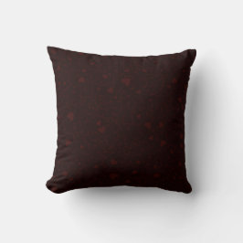 Almofada Padrão de Coração Romântico Vermelho Borgonha Escu
