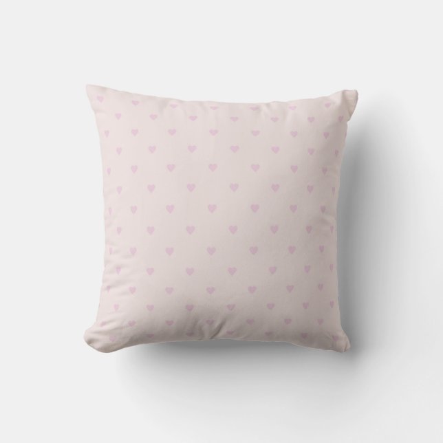 Almofada padrão de coração rosa (Frente)