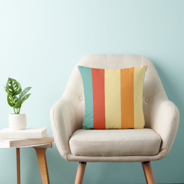 Almofada Padrão de cores com striping retroativo (Cadeira)