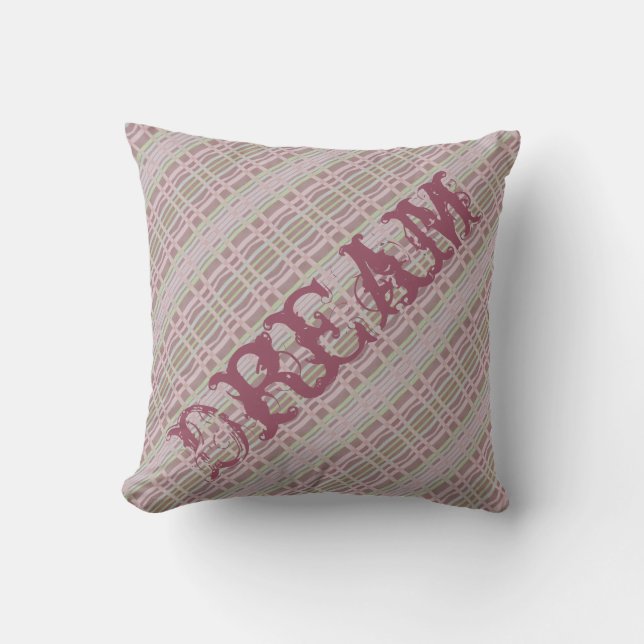 Almofada Padrão de Cores d'Água de ameixa (Frente)