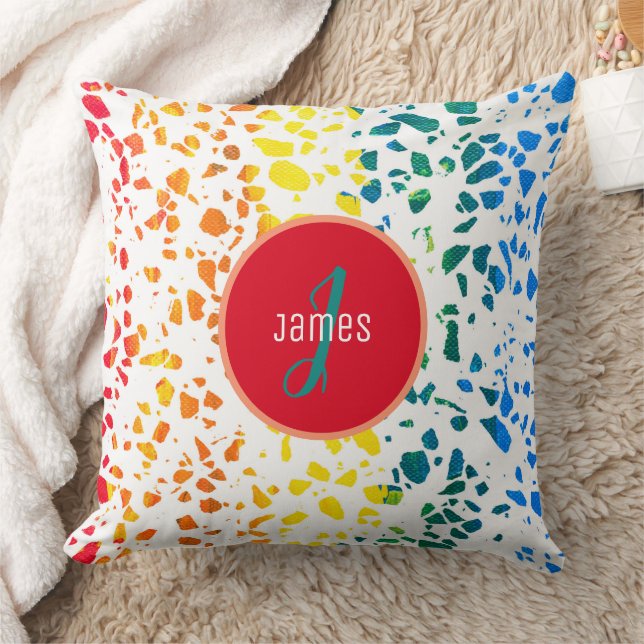Almofada Padrão de cores personalizado do Abstrato Terrazzo (Cobertor)