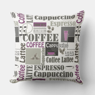 Almofada padrão de cozinha de café retrô para espresso latt
