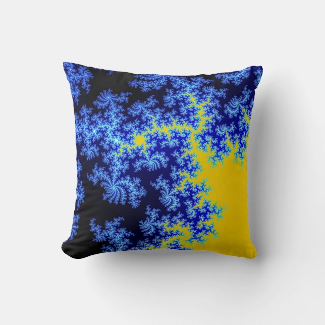 Almofada Padrão De Cristal De Gelo Fractal De Mandelbrot (Frente)