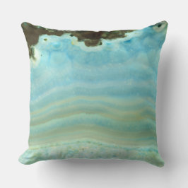 Almofada Padrão de Crystal Rock Geode da Cinza Azul