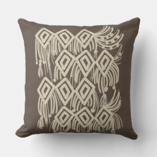 Almofada Padrão de Desenho de Tricô Boêmio Macrame