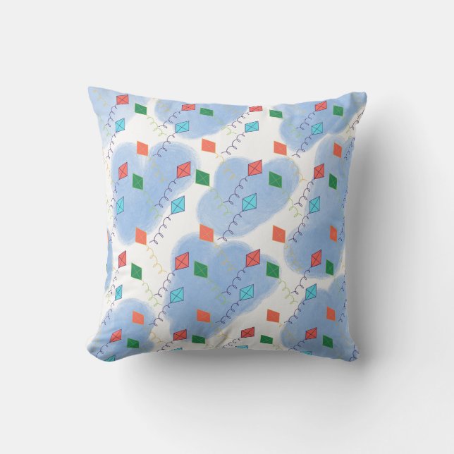 Almofada Padrão de Desenhos de Verão de Pipa (Frente)