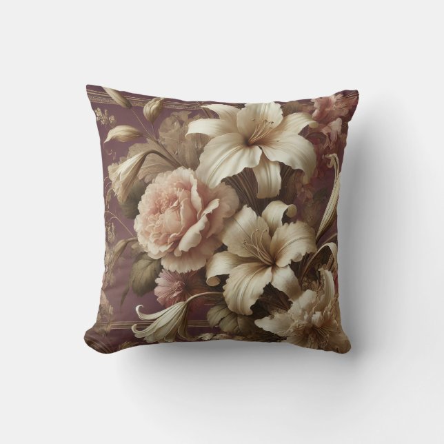 Almofada Padrão de Design de Impressão Floral Grande 11 (Frente)