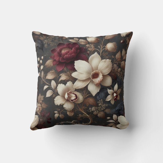 Almofada Padrão de Design de Motif Floral Grande 2 (Verso)