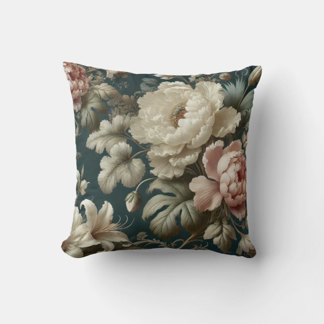 Almofada Padrão de Design de Motif Floral Grande 5 (Frente)