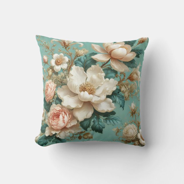 Almofada Padrão de Design de Motif Floral Grande 7 (Frente)