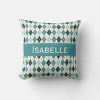 Padrão de Diamante de Argyle Azul e Verde