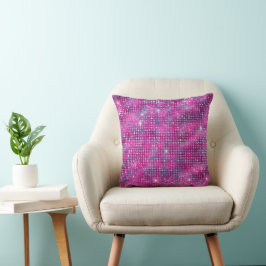 Almofada Padrão de Diamante Púrpura Moderno