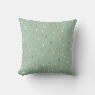 Almofada Padrão De Dotty Multicoloração Bastante Em Verde S