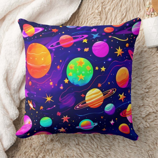 Almofada Padrão de espaço colorido (Cobertor)