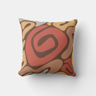 Almofada Padrão de espiral quente de bronzeado e ferrugem