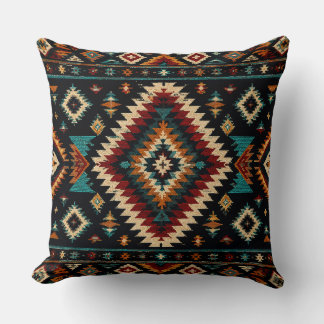 Almofada Padrão de Estampa Geométrica Boho – Verde Água Rús