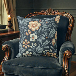 Almofada Padrão de Estilo Botânico Inspirado em William Mor