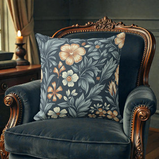 Almofada Padrão de Estilo Botânico Inspirado em William Mor