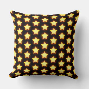 Almofada Padrão de Estrela Dourada Brilhante